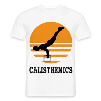 Calisthenics - Men's T-Shirt - white - Front - AI Model Male 178 dark (178cm)