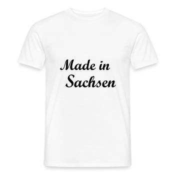 Sachsen - Männer T-Shirt - Weiß - Vorne - AI Model Male 178 dark (178cm)