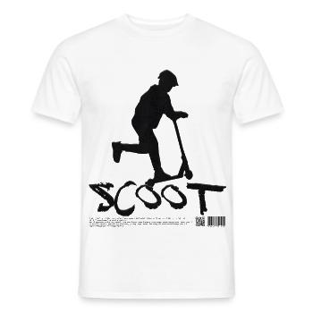 Kickscooter Freestyle Scooting - Men's T-Shirt - white - Front - AI Model Male 178 dark (178cm)