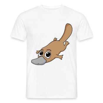 ornithorynque - T-shirt homme - blanc - Devant - AI Model Male 178 dark (178cm)