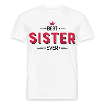 Sister - Men's T-Shirt - white - Front - AI Model Male 178 dark (178cm)