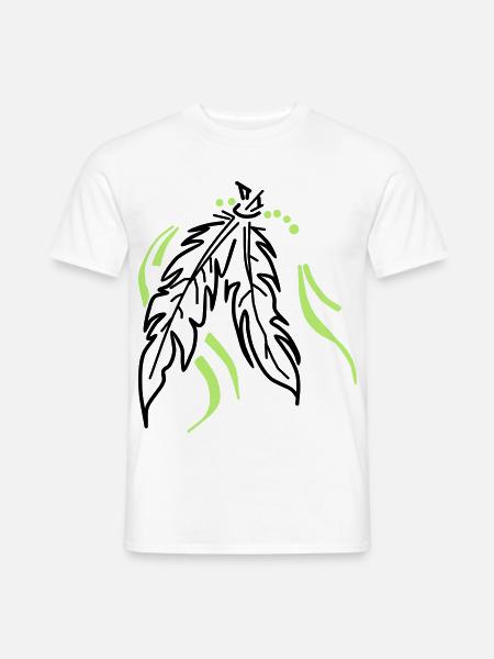 Feathers tied together - Men's T-Shirt - white