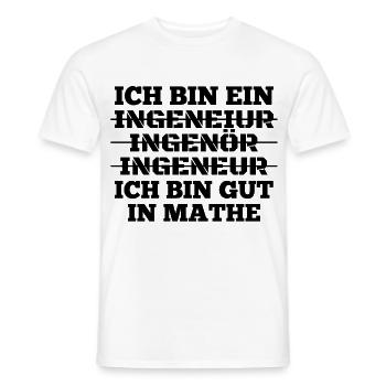 Ingenieur Ich bin gut in Mathe Geschenk - Männer T-Shirt - Weiß - Vorne - AI Model Male 178 dark (178cm)