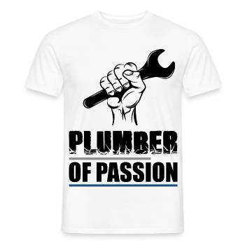 plombier - T-shirt homme - blanc - Devant - AI Model Male 178 dark (178cm)