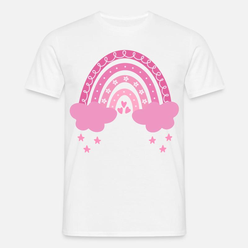 Boho Regenbogen - Männer T-Shirt - Weiß