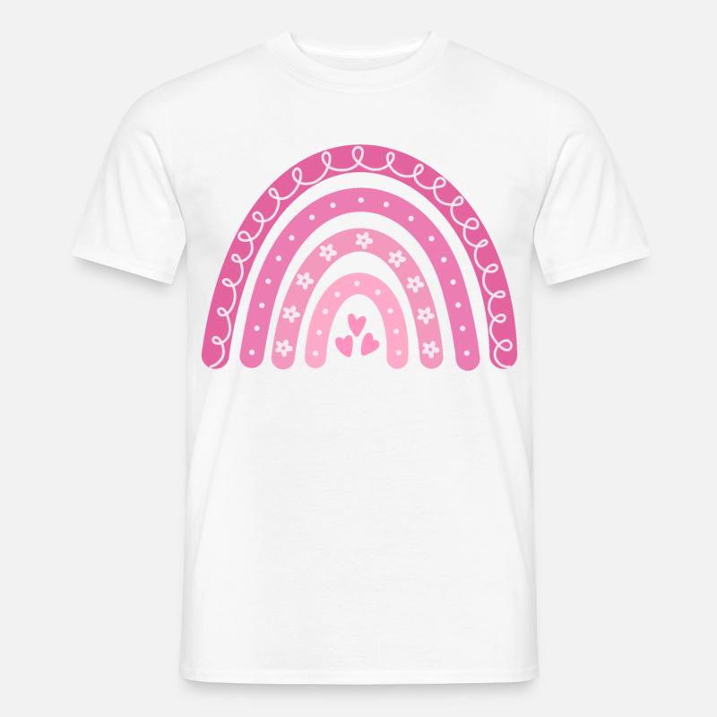 Boho Regenbogen rosa Große Schwester - Männer T-Shirt - Weiß