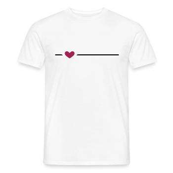Linie Herz Strich Ornament - Männer T-Shirt - Weiß - Vorne - AI Model Male 178 dark (178cm)