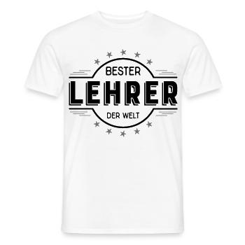 Bester Lehrer der Welt - Geschenk für Lehrer - Männer T-Shirt - Weiß - Vorne - AI Model Male 178 dark (178cm)