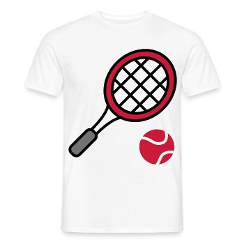 Tennis - Männer T-Shirt - Weiß - Vorne - AI Model Male 178 dark (178cm)