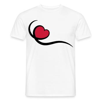 Herz - Männer T-Shirt - Weiß - Vorne - AI Model Male 178 dark (178cm)