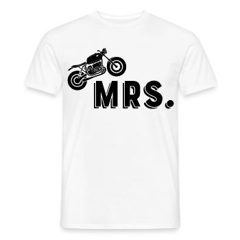 Women riding motorcycles - Men's T-Shirt - white - Front - AI Model Male 178 dark (178cm)