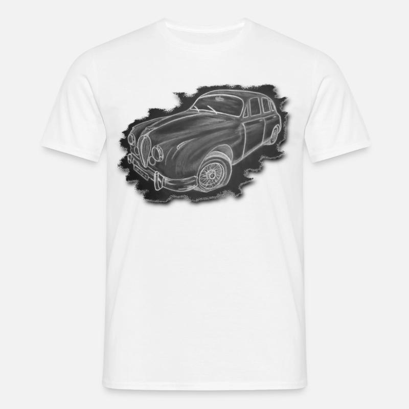 Oldtimer - Zeichnung - Männer T-Shirt - Weiß
