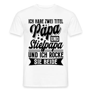 Papa Vater Stiefvater - Männer T-Shirt - Weiß - Vorne - AI Model Male 178 dark (178cm)