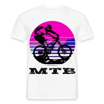 Mtb - Men's T-Shirt - white - Front - AI Model Male 178 dark (178cm)