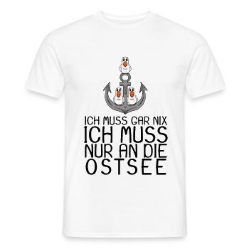 Ostsee Urlaub Geschenk - Männer T-Shirt - Weiß - Vorne - AI Model Male 178 dark (178cm)