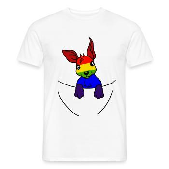Koala LGBT Regenbogenfahne Gay Pride Gay - Männer T-Shirt - Weiß - Vorne - AI Model Male 178 dark (178cm)