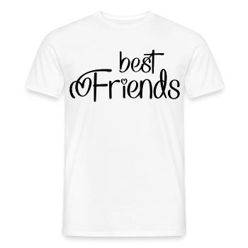 friends - Men's T-Shirt - white - Front - AI Model Male 178 dark (178cm)