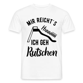 Mir reicht's ich geh rutschen Kindheit bewahren - Männer T-Shirt - Weiß - Vorne - AI Model Male 178 dark (178cm)