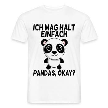 Ich mag Pandas - Männer T-Shirt - Weiß - Vorne - AI Model Male 178 dark (178cm)