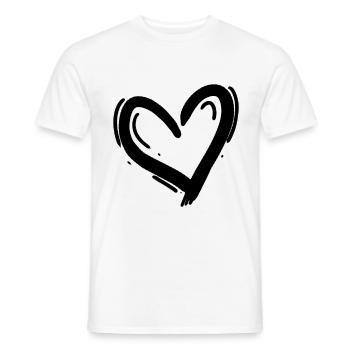 Coeur Noir - T-shirt homme - blanc - Devant - AI Model Male 178 dark (178cm)