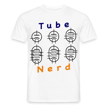 Vacuum Tube Nerd - Men's T-Shirt - white - Front - AI Model Male 178 dark (178cm)
