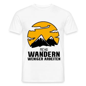 Berg Berge Berggipfel Gipfel Wandern Wanderer - Männer T-Shirt - Weiß - Vorne - AI Model Male 178 dark (178cm)