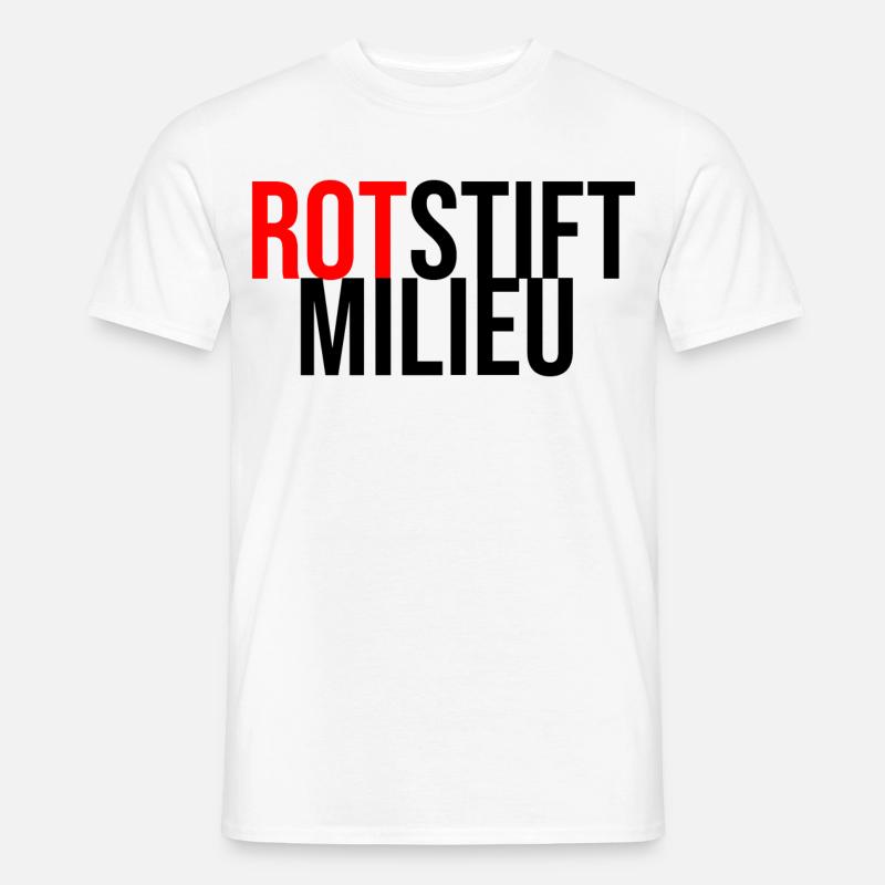 Rotstiftmillieu Lehrer - Männer T-Shirt - Weiß