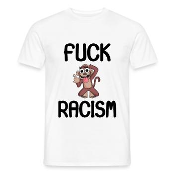 Contre le racisme - T-shirt homme - blanc - Devant - AI Model Male 178 dark (178cm)