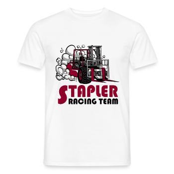 Stapler Racing Team - Männer T-Shirt - Weiß - Vorne - AI Model Male 178 dark (178cm)