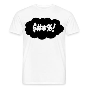 Ein Fluch in einer denkenden Wolke $#*%! * - Männer T-Shirt - Weiß - Vorne - AI Model Male 178 dark (178cm)