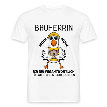 Bauherrin Hausbau Baustelle Richtfest - Männer T-Shirt - Weiß - Vorne - AI Model Male 178 dark (178cm)