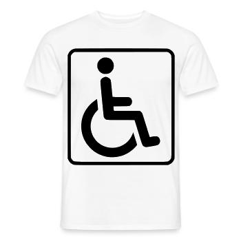 Rollstuhlsymbol für Behinderte # - Männer T-Shirt - Weiß - Vorne - AI Model Male 178 dark (178cm)