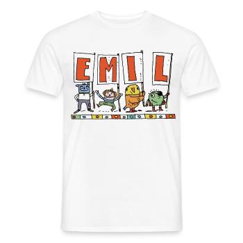 Emil - Männer T-Shirt - Weiß - Vorne - AI Model Male 178 dark (178cm)
