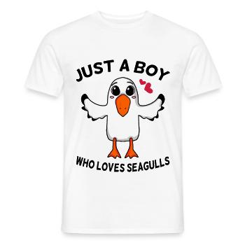 Gull - Men's T-Shirt - white - Front - AI Model Male 178 dark (178cm)