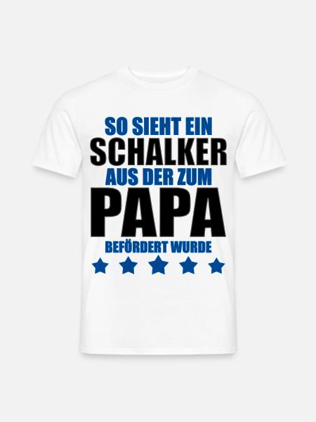 Schalker Papa | Schalke Vatertags Geschenkidee - Männer T-Shirt - Weiß
