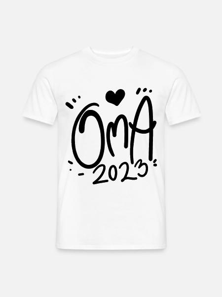 Oma 2023 - Werdende Oma 2023 - Männer T-Shirt - Weiß