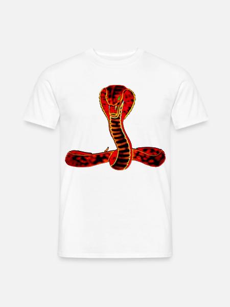 Schlange (01) - Männer T-Shirt - Weiß