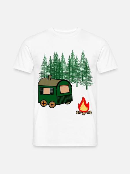 Bauwagen Freizeit Outdoor Freiheit Camping Natur - Männer T-Shirt - Weiß