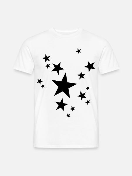 Sterne Zauber Glitzer Design Geschenk - Männer T-Shirt - Weiß