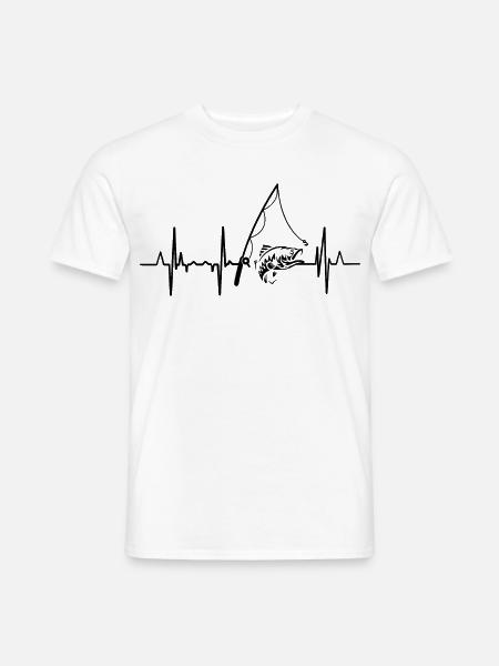 Fischerei Herzlinie - Männer T-Shirt - Weiß