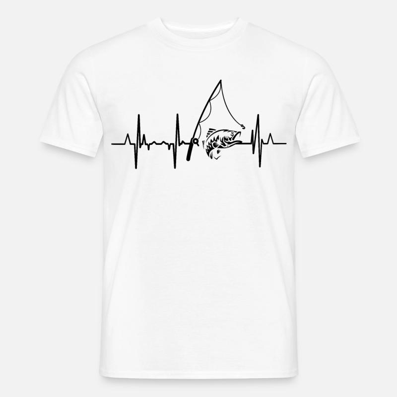 Fischerei Herzlinie - Männer T-Shirt - Weiß