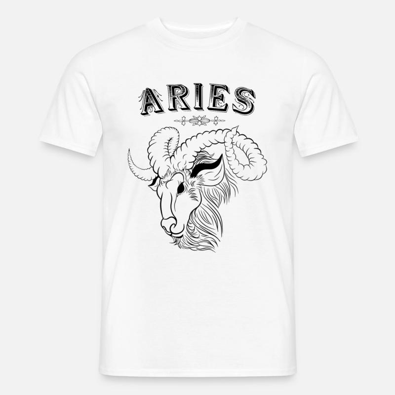 Aries Sternzeichen Widder - Männer T-Shirt - Weiß