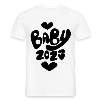 Baby 2023 - Männer T-Shirt - Weiß - Vorne - AI Model Male 178 dark (178cm)