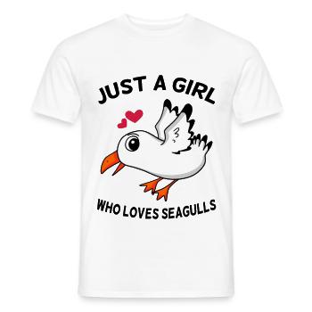 Seagull Dear Girls - Men's T-Shirt - white - Front - AI Model Male 178 dark (178cm)