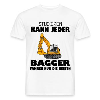 Bagger Baggerfahrer Spruch - Männer T-Shirt - Weiß - Vorne - AI Model Male 178 dark (178cm)