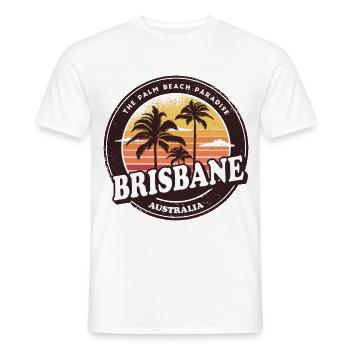 Brisbane Australien Vintage Beach Design - Männer T-Shirt - Weiß - Vorne - AI Model Male 178 dark (178cm)
