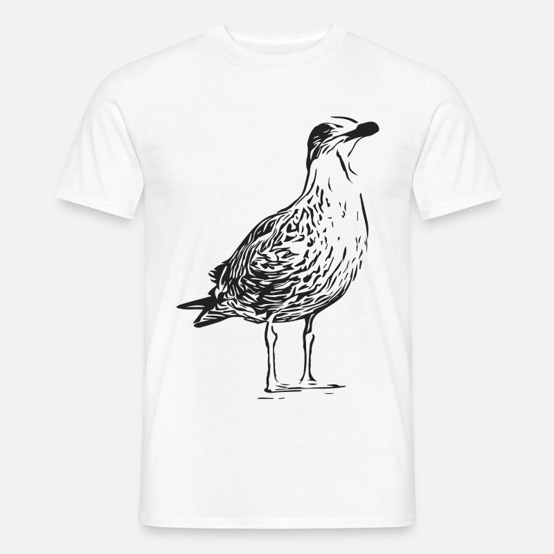 Eine Schöne Möwe - Männer T-Shirt - Weiß