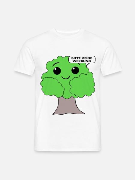Briefkasten Aufkleber Bitte keine Werbung - Männer T-Shirt - Weiß
