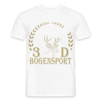 Waldjäger mit Bogen und Geweihmotiv - Männer T-Shirt - Weiß - Vorne - AI Model Male 178 dark (178cm)