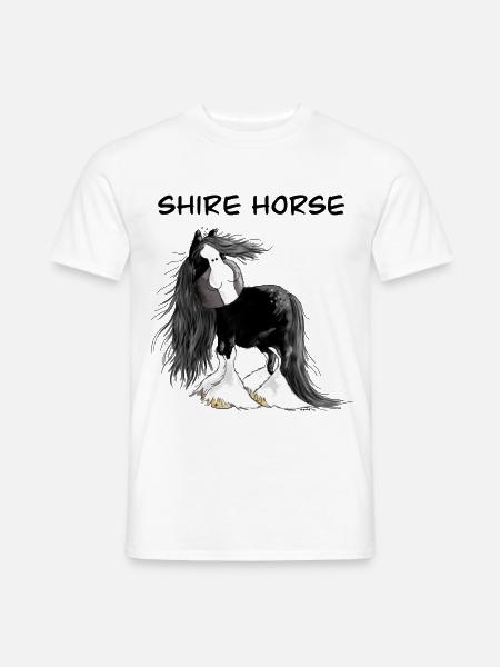 Shire Horse I Kaltblut Pferd - Männer T-Shirt - Weiß